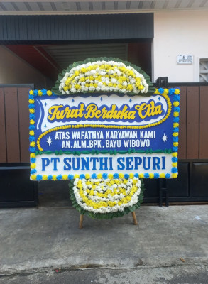 Papan Bunga Duka di Kembangan Utara